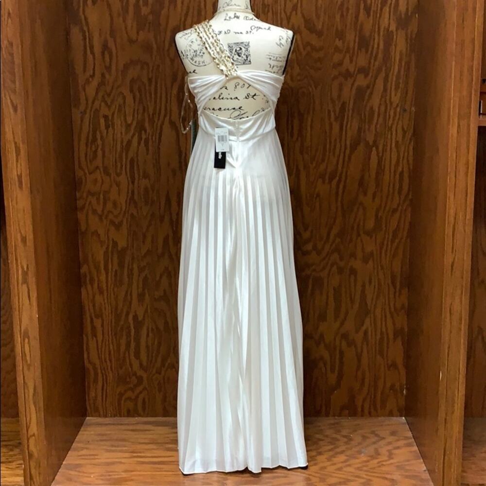 My Michelle One Shoulder Pleated Jeweled Gown - Picture 8 of 14